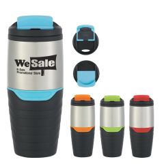 Personalized Tumblers - Stainless Steel Tumbler With Flip Lock Lid | 16 oz 