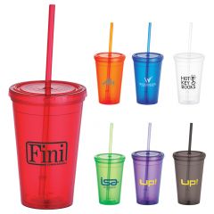 Wholesale Tumblers - Tumbler with Straw | 16 oz 