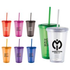 Wholesale Tumblers - Cyclone Tumbler With Straw | 16 oz
