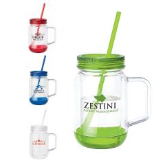 Custom Mason Jar Mugs - Handled Mason Jar Mug | 17 oz 