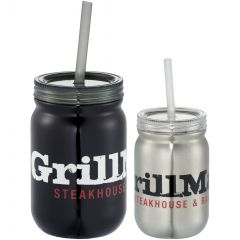 Custom Mason Jar Mugs - Stainless Mason Jar | 24 oz