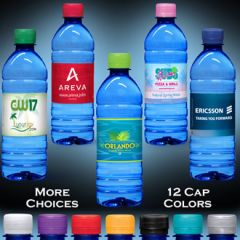 Custom Labeled Water with Blue Tint  | 16.9 fl oz. 